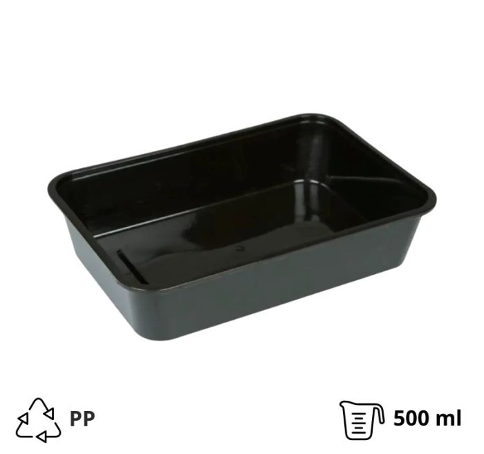 Posuda PP 500 ml 170х115х50 mm crna [50 kom/pak]