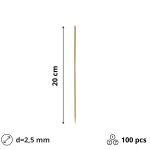 Štapići za ražnjiće 20cm d=2.5mm 100 kom