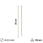 Štapići za ražnjiće 25cm d=2,5mm 100 kom