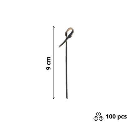 Pikalica od bambusa 9cm Čvor Crni 100 kom