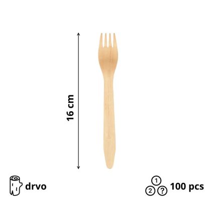 Vilica drevena 16 сm 100 kom