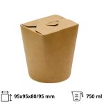 Papirnata posuda WOK 750 ml kraft/kraft 50 kom