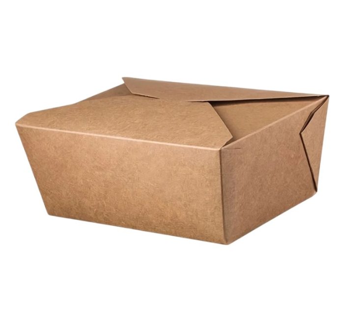Posuda papirnata 2100 ml 196x140x65 mm kraft 50 kom