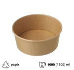 Papirnata posuda 1000 (1100) ml d=185 mm h=60 mm, kraft 50 kom