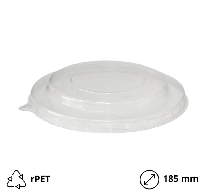 Poklopac rPET za posudu 1000 (1100)  ml d=185 mm 50 kom