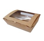 Papirnata posuda s prozorom 700 ml 150x100x45 mm kraft 50 kom