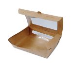 Papirnata posuda s prozorom 700 ml 150x100x45 mm kraft 50 kom