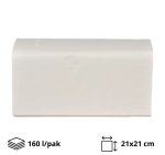 Papirnati ručnici V-zlozenka 2 sl., 21×21 cm.,200 l/pak Celuloz 100%