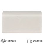 Papirnati ručnici V-zlozenka 2 sl., 21x21 cm.,200 l/pak Celuloz 100%