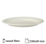 Tanjur BIO d=220 mm h=20 mm bijela 50 kom