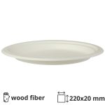 Tanjur BIO d=220 mm h=20 mm bijela 50 kom