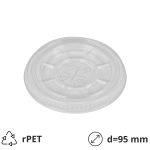 Poklopac raven s rupom PET d=95 mm 100 kom
