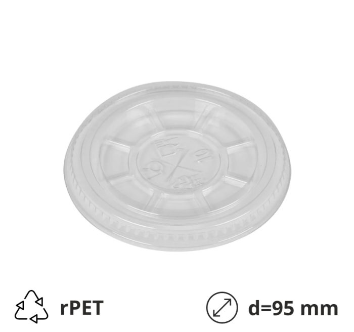Poklopac raven s rupom PET d=95 mm 100 kom