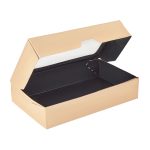Papirnata posuda s prozorom OneBox 1000 ml 200x120x40 mm crna 25 kom