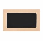 Papirnata posuda s prozorom OneBox 1000 ml 200x120x40 mm crna 25 kom