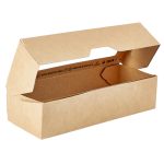 Papirnata posuda s prozorom OneBox 500 ml 70x170x40 mm kraft 25 kom