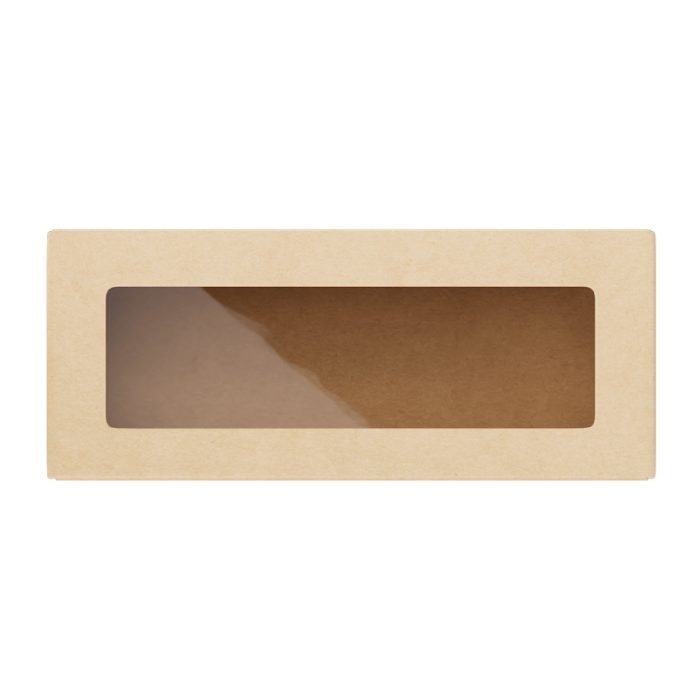 Papirnata posuda s prozorom OneBox 500 ml 70x170x40 mm kraft 25 kom