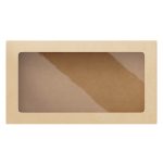 Papirnata posuda s prozorom OneBox 1450 ml 260x150x40 mm kraft 25 kom