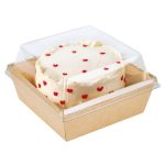 Papirnata posuda 1250 ml OneClick kraft 165×165 mm, h=65 mm za poklopcem, 50 kom (komplet)