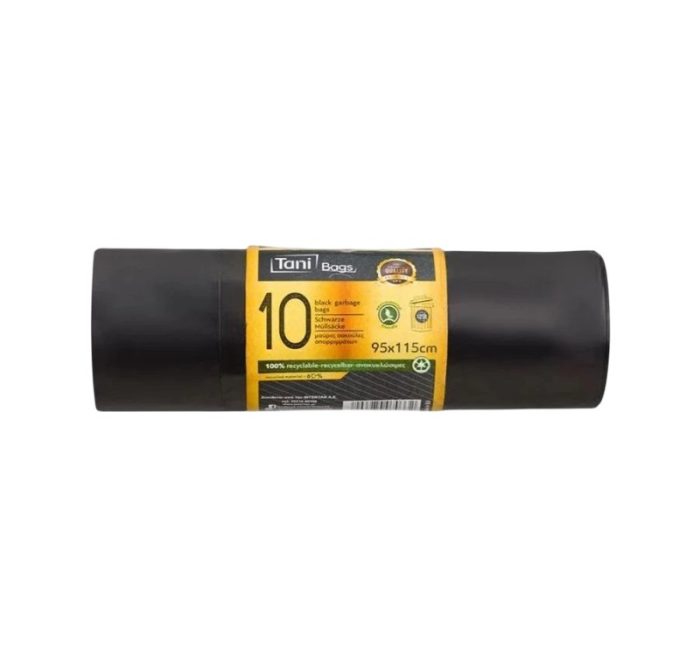 Vreća za smeće HDPE 125 L 95×115 cm crna, 10 kom