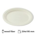 Tanjur BIO (wood fiber) 254×195 mm bijela 50 kom