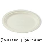 Tanjur BIO (wood fiber) 254x195 mm bijela 50 kom