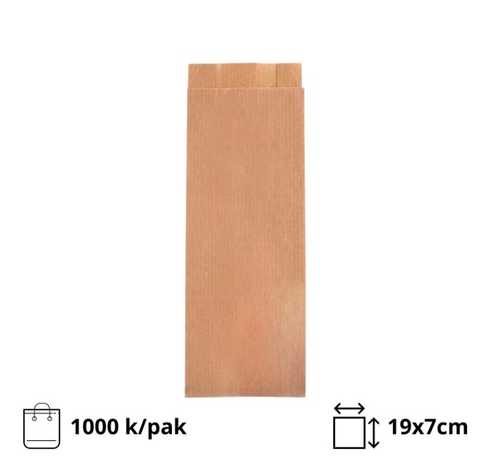 Papirnata vrećica 19х7сm kraft 1000/pak