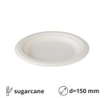Tanjur BIO (sugarcanes) d=150 mm bijela 125 kom/pak
