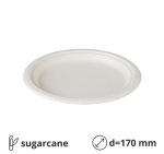 Tanjur BIO (sugarcane) d=170 mm bijela 125 kom