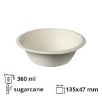 Tanjur BIO (sugarcane) duboko 360 ml d=135mm h=47mm bijela 50 kom