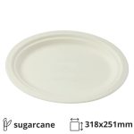 Tanjur BIO (sugarcane) 318x251 mm bele 125 kom/pak