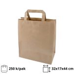 Papirnata vrećica sa ravnom ručkom 32х17х44 cm kraft 250 kom