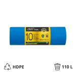 Vrečka za smeti HDPE 110 l 80×110 cm plava 10 kom/rol