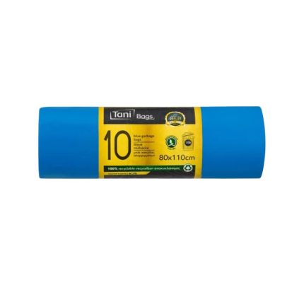 Vrečka za smeti HDPE 110 l 80×110 cm plava 10 kom/rol