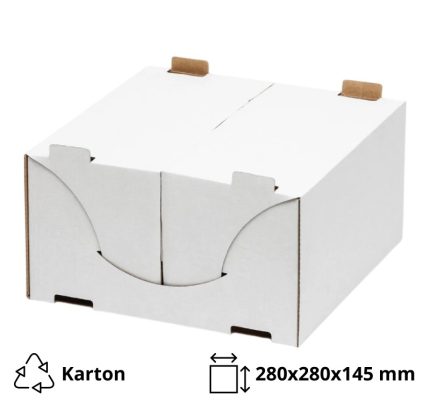 Kutija za torto 280х280х145 mm, bijela [10 kom/pak]