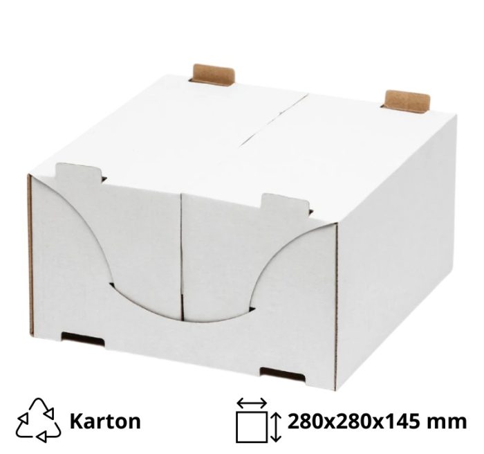 Kutija za torto 280х280х145 mm, bijela [10 kom/pak]