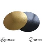 Podmetač krug za torte karton d=320 mm zlatni [10 kom/pak]