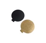 Podmetač krug karton d=80 mm crni/zlatni 1,5 mm [50 kom/pak]
