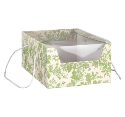 Kutija za desert s prozorom 235x335x140 mm zelena [2 kom/pak]