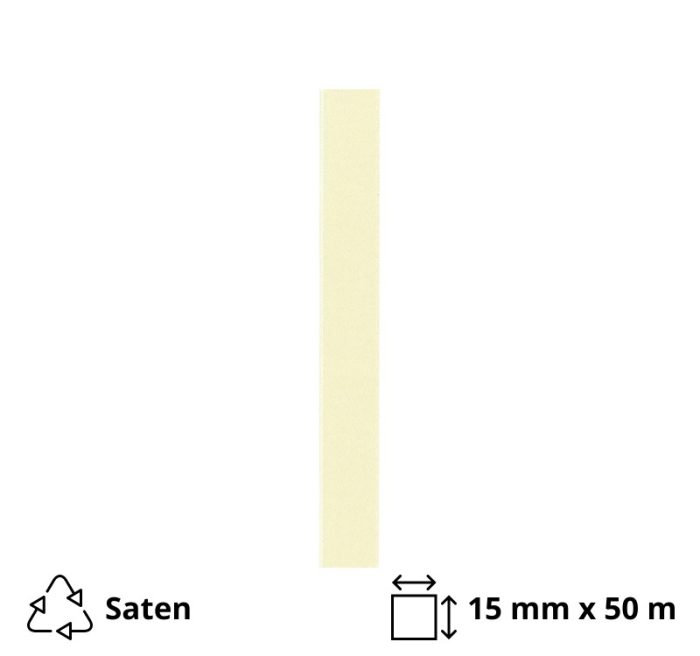 Satenska traka 15 mm x 50 m bež