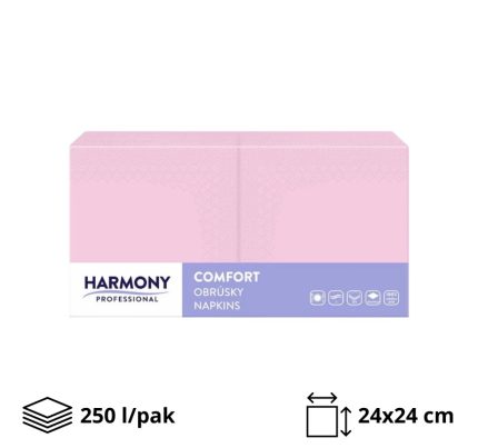 Papirnate salvete 2 sl 24×24 cm ružičasta 250 l/pak