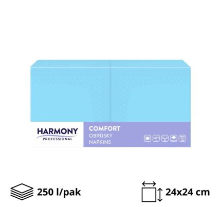 Papirnate salvete 2 sl 24×24 cm plava 250 l/pak