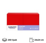 Papirnate salvete 2 sl 24×24 cm crvene 250 l/pak