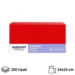 Papirnate salvete 2 sl 24x24 cm crvene 250 l/pak