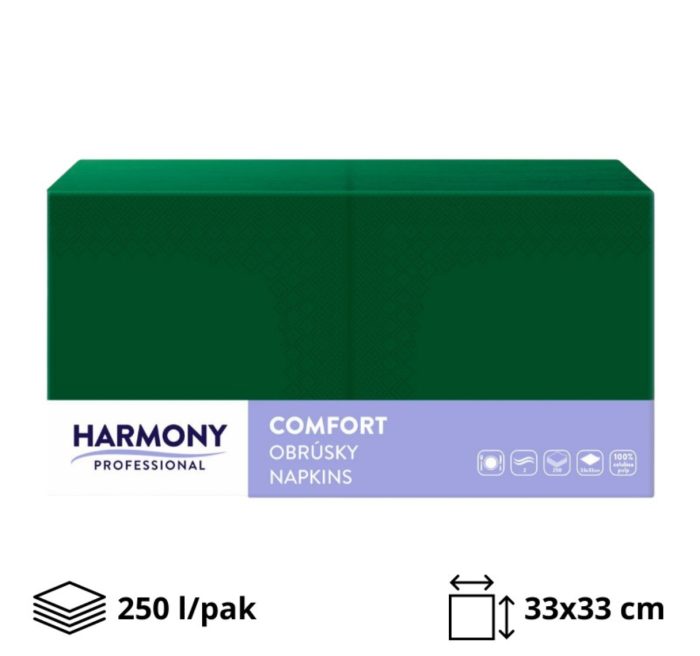 Papirnate salvete 2 sl 33×33 cm zelena 250 l/pak [8 kom/pak]