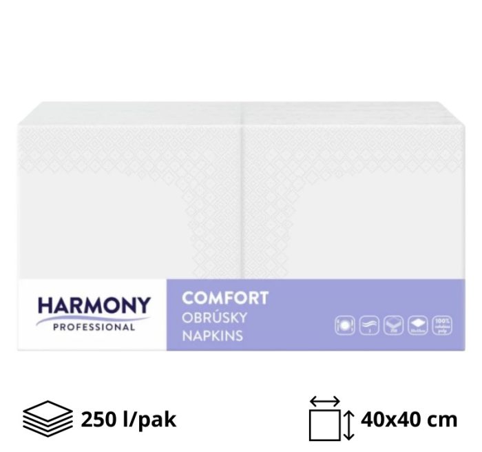 Papirnate salvete 2 sl 40×40 cm bijela 250 l/pak
