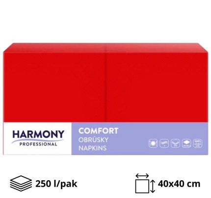 Papirnate salvete 2 sl 40×40 cm crvene 250 l/pak
