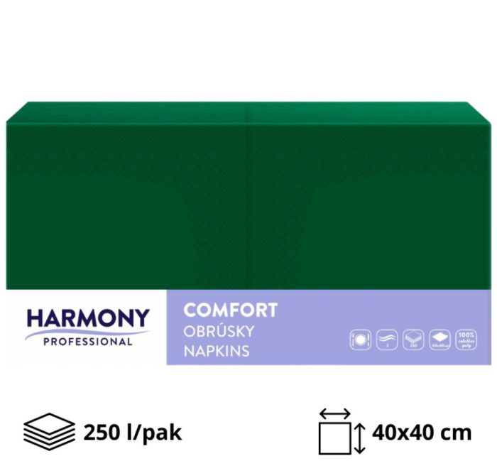 Papirnate salvete 2 sl 40×40 cm zelena 250 l/pak [8 kom/pak]