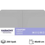 Papirnate salvete 2 sl 40×40 cm siva 250 l/pak