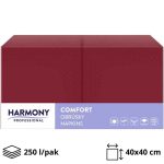 Papirnate salvete 2 sl 40×40 cm bordo 250 l/pak